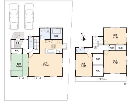 Floor plan. 23.8 million yen, 4LDK, Land area 184.66 sq m , Building area 106.4 sq m floor plan