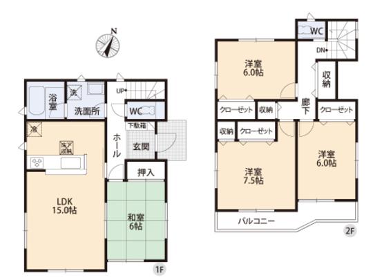 Floor plan. 19,800,000 yen, 4LDK, Land area 188.12 sq m , Building area 99.22 sq m floor plan