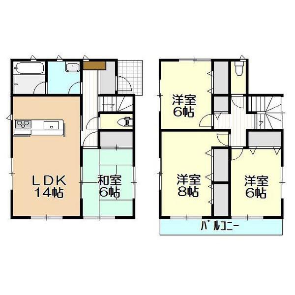 Floor plan. 22,800,000 yen, 4LDK, Land area 150.11 sq m , Building area 97.2 sq m