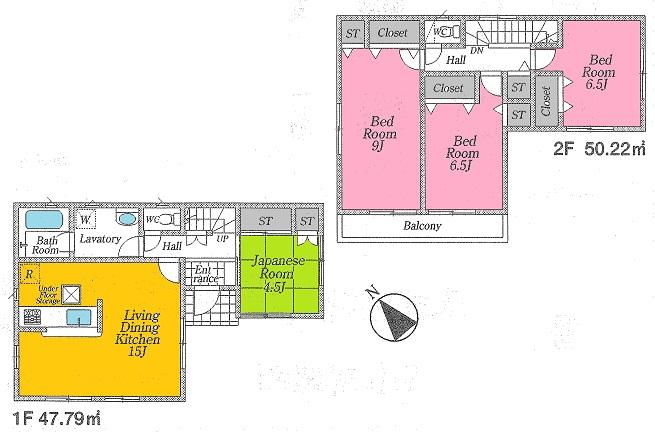 Floor plan. 16.8 million yen, 4LDK, Land area 180.58 sq m , Building area 98.01 sq m