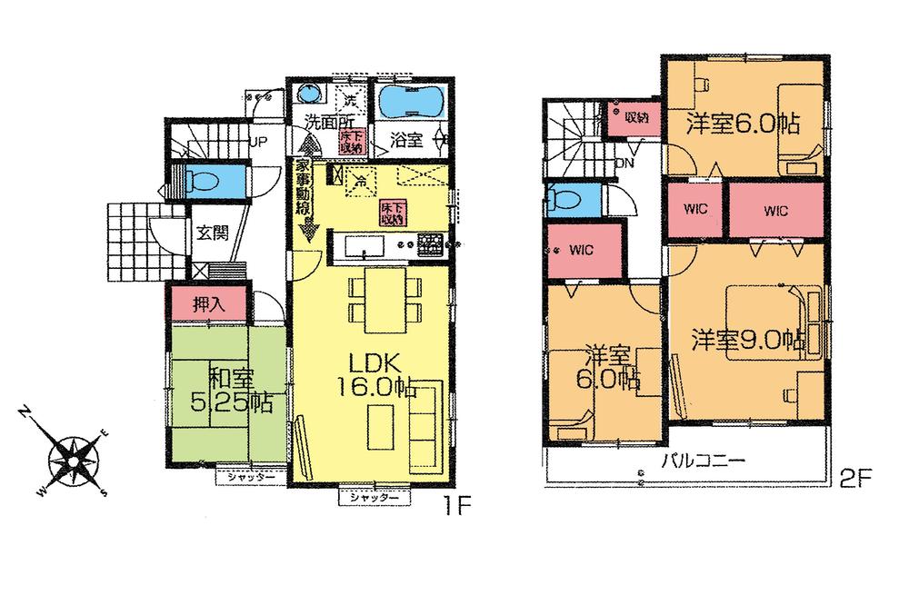 Floor plan. (1 Building), Price 26,900,000 yen, 4LDK, Land area 160.72 sq m , Building area 104.33 sq m