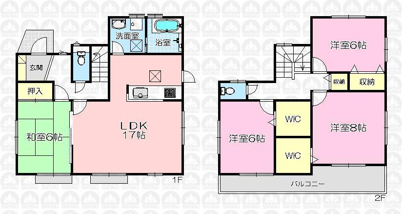 Floor plan. 23.8 million yen, 4LDK, Land area 184.66 sq m , Building area 106.4 sq m