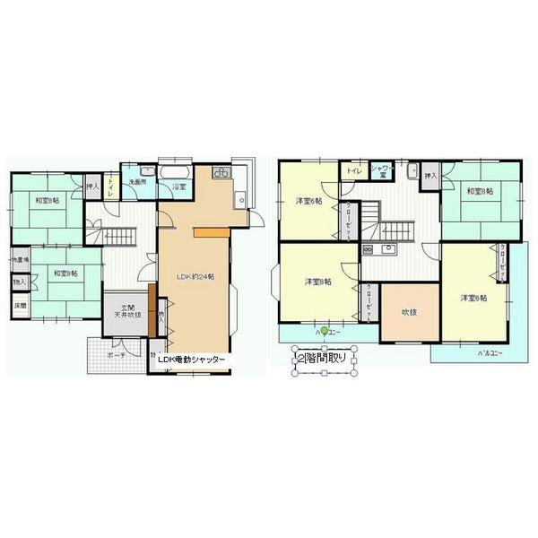 Floor plan. 20.8 million yen, 6LDK, Land area 258.79 sq m , Building area 171.82 sq m