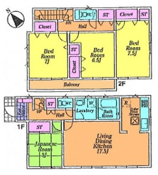Floor plan. (7 Building), Price 21,800,000 yen, 4LDK, Land area 200.01 sq m , Building area 102.06 sq m