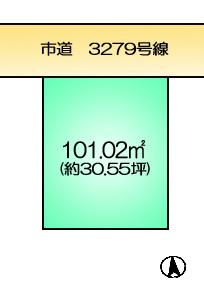 Compartment figure. Land price 4 million yen, Land area 101.02 sq m