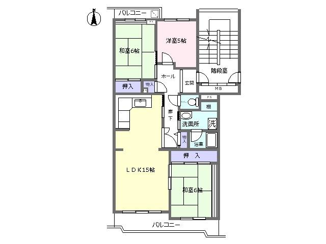 Floor plan. 3LDK, Price 5.2 million yen, Occupied area 78.68 sq m , Balcony area 11.29 sq m