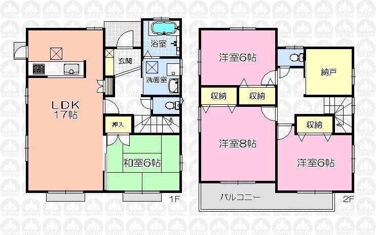 Floor plan. (5 Building), Price 23.6 million yen, 4LDK+S, Land area 183.72 sq m , Building area 106.82 sq m