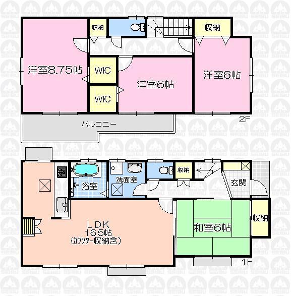 Floor plan. (3 Building), Price 20.8 million yen, 4LDK, Land area 183.73 sq m , Building area 103.92 sq m