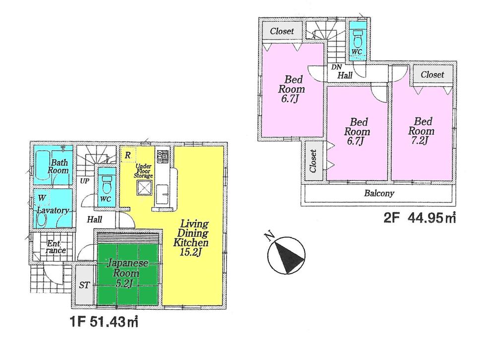 Floor plan. ((8) Building), Price 16.8 million yen, 4LDK, Land area 200.02 sq m , Building area 96.38 sq m