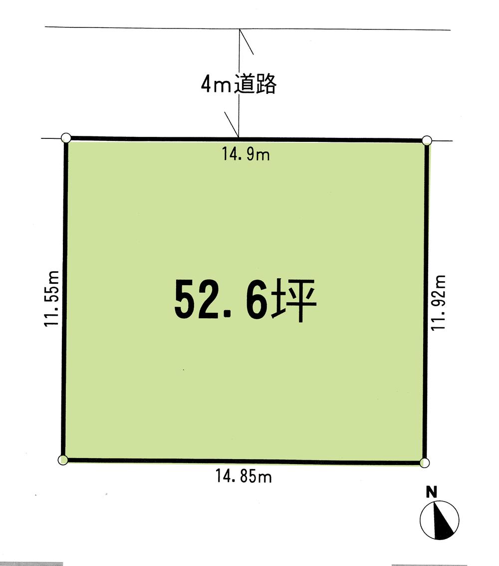 Compartment figure. Land price 4.5 million yen, Land area 173.97 sq m compartment view