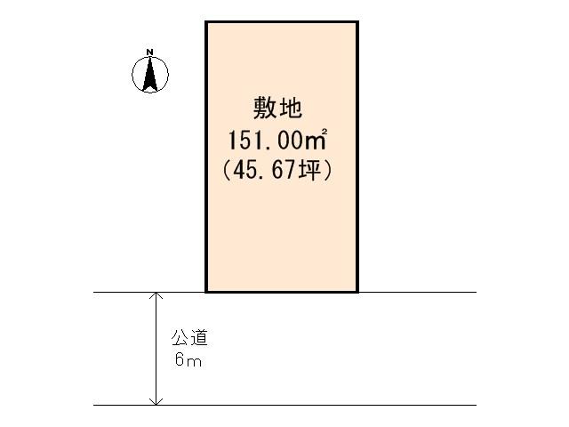 Compartment figure. Land price 8 million yen, Land area 151 sq m