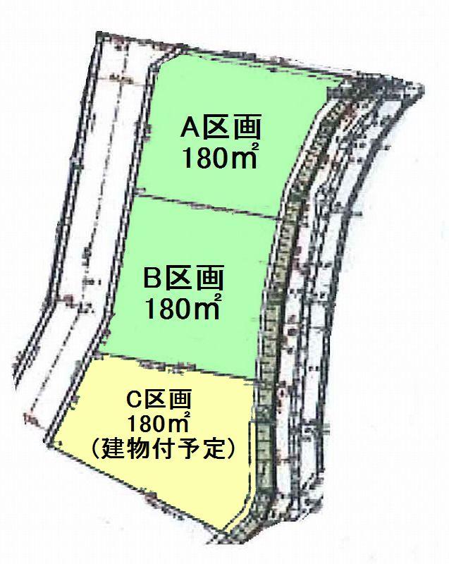 Compartment figure. Land price 9.5 million yen, Land area 180 sq m