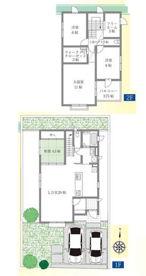 4 Building ・ 4LDK price / 38,800,000 yen land area / 158.32 sq m  Building area / 116.96 sq m 1 floor spacious LDK, On the second floor set up a free room of 3 Tatamidai. It is the main bedroom 3-mat-sized walk-in closet and loft provided