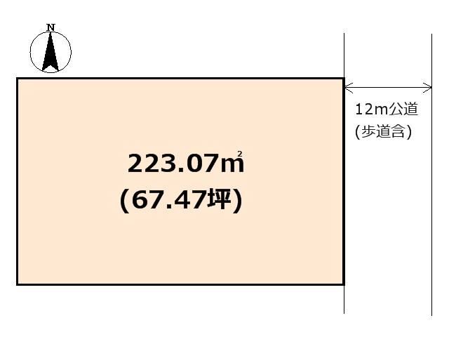 Compartment figure. Land price 13.5 million yen, Land area 223.07 sq m