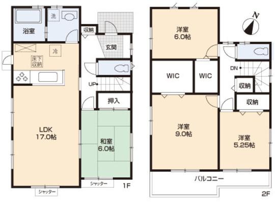 Floor plan. 22,800,000 yen, 4LDK, Land area 180 sq m , Building area 106.41 sq m floor plan