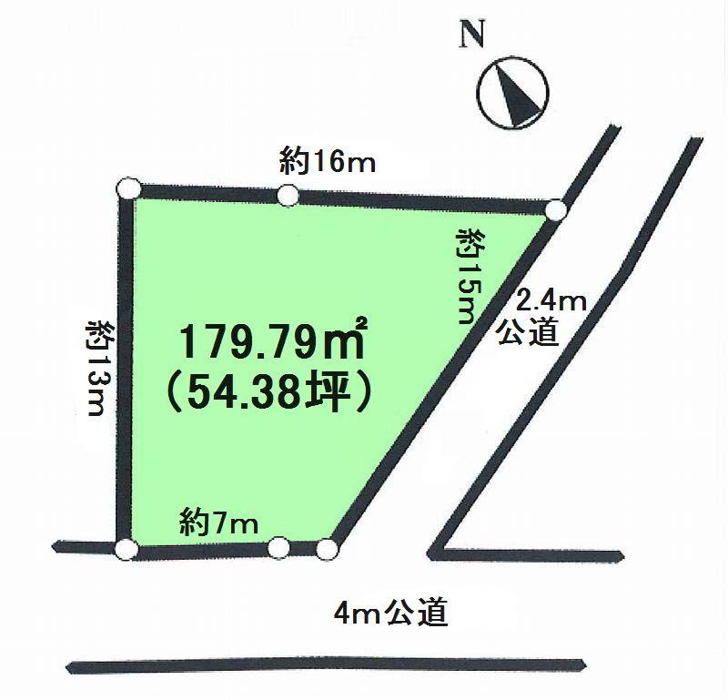 Compartment figure. Land price 10.8 million yen, Land area 179.79 sq m