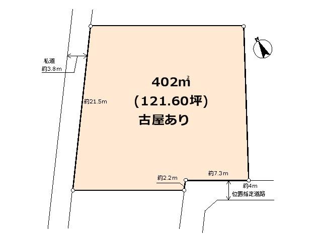Compartment figure. Land price 8.2 million yen, Land area 402 sq m