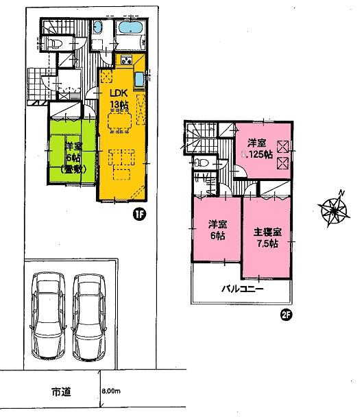 Floor plan. 16.4 million yen, 4LDK, Land area 146.13 sq m , Building area 97.29 sq m