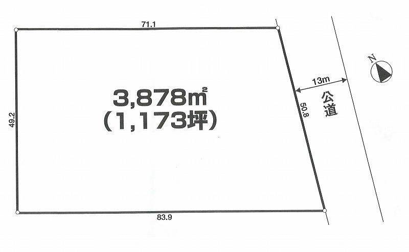 Compartment figure. Land price 60 million yen, Land area 3,878 sq m
