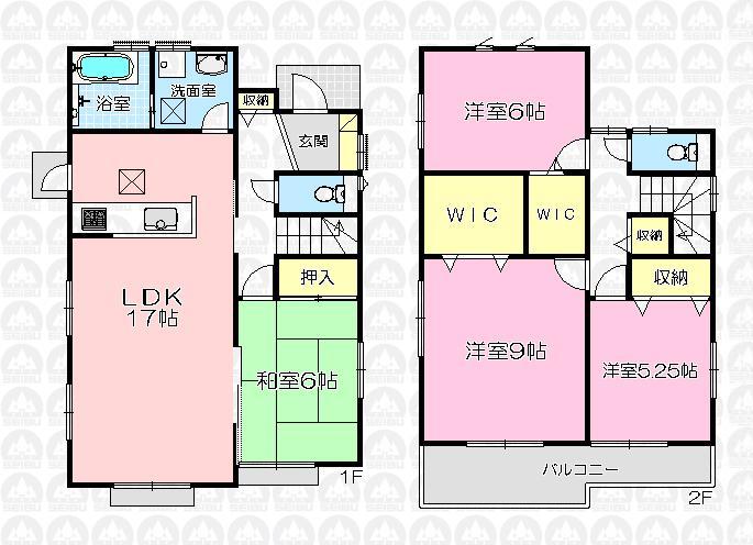 Floor plan. (Building 2), Price 22,800,000 yen, 4LDK, Land area 180 sq m , Building area 106.41 sq m