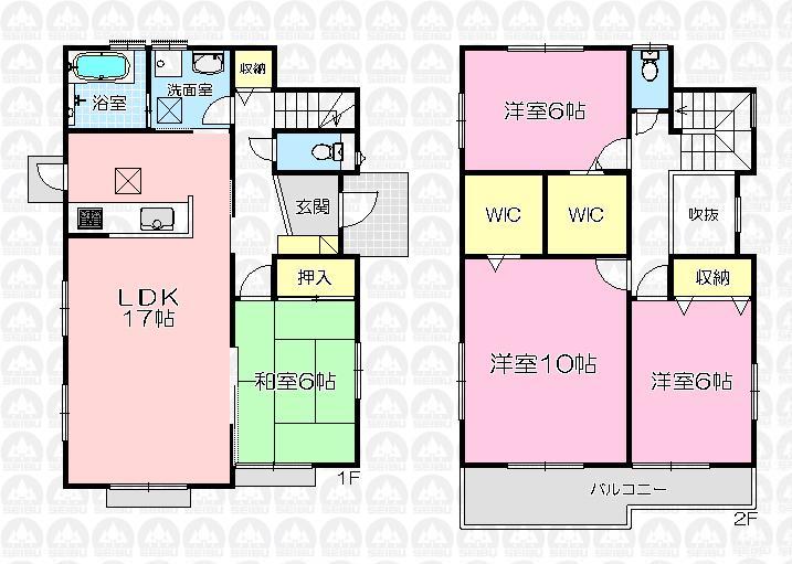 Floor plan. (4 Building), Price 24,800,000 yen, 4LDK, Land area 186.6 sq m , Building area 110.12 sq m