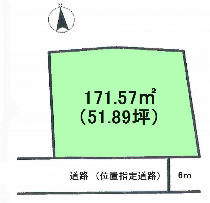 Compartment figure. Land price 10.9 million yen, Land area 171.57 sq m