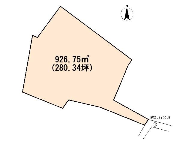 Compartment figure. Land price 7.8 million yen, Land area 926.75 sq m