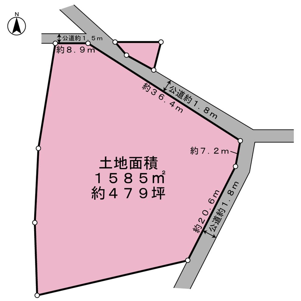 Compartment figure. Land price 36 million yen, Land area 1,585 sq m