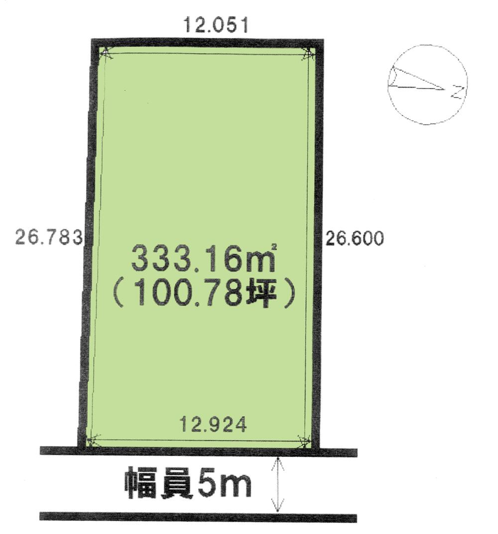 Compartment figure. Land price 11 million yen, Land area 333.16 sq m compartment view
