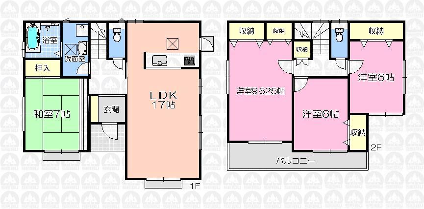 Floor plan. 23.8 million yen, 4LDK, Land area 177.25 sq m , Building area 107.85 sq m