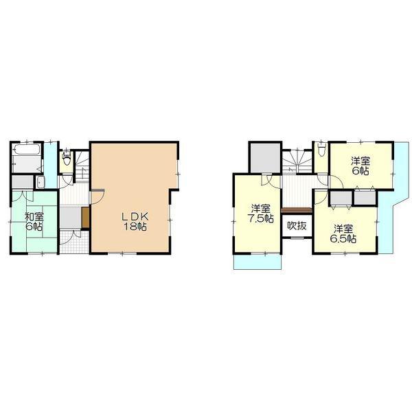 Floor plan. 22,800,000 yen, 4LDK, Land area 175.14 sq m , Building area 103.09 sq m