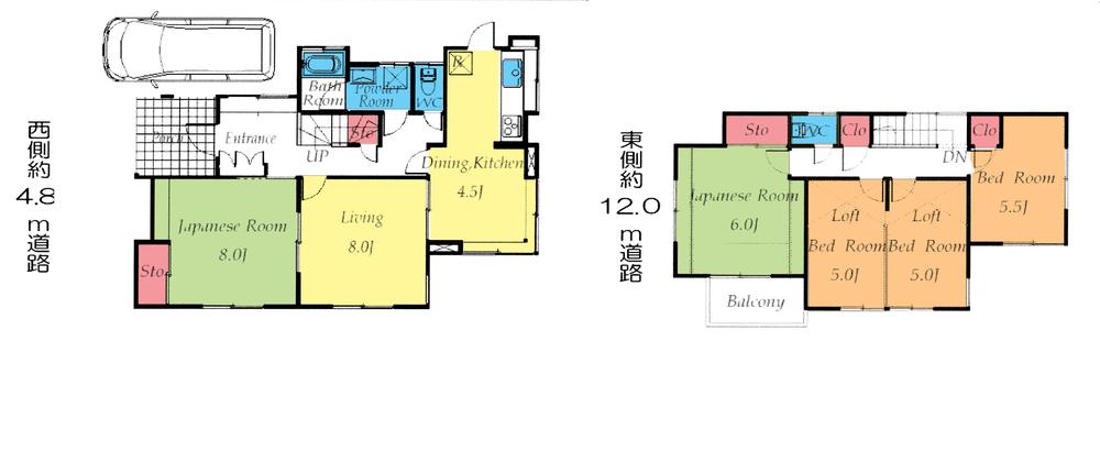 Floor plan. 12.9 million yen, 4LDK, Land area 195.02 sq m , Building area 107.4 sq m floor plan
