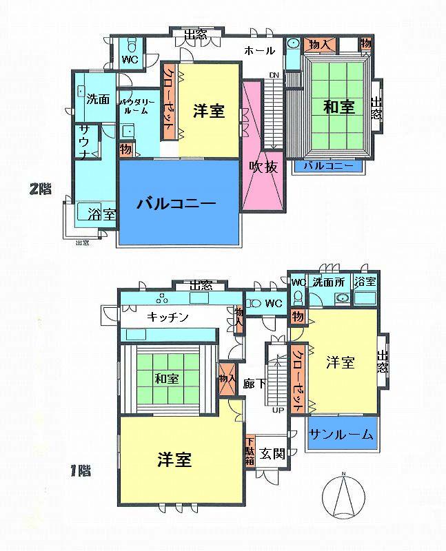 Floor plan. 34,900,000 yen, 5K, Land area 765.02 sq m , Building area 223.07 sq m