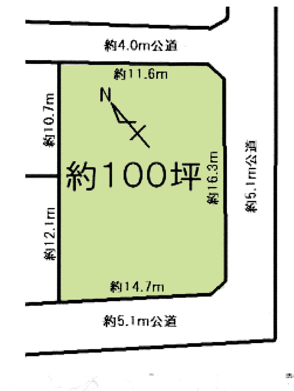 Compartment figure. Land price 5 million yen, Land area 330.57 sq m compartment view