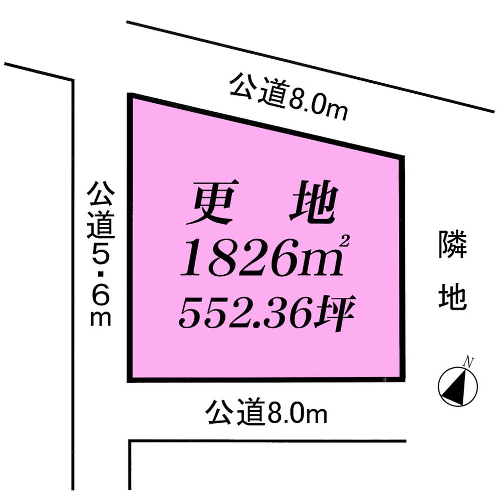 Compartment figure. Land price 27,618,000 yen, Land area 552.36 sq m compartment view