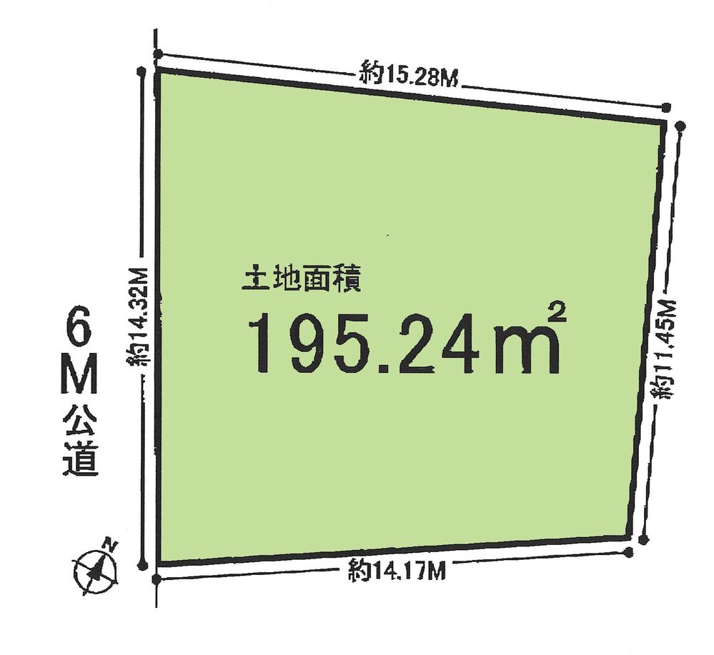 Compartment figure. Land price 7.8 million yen, Land area 195.24 sq m compartment view