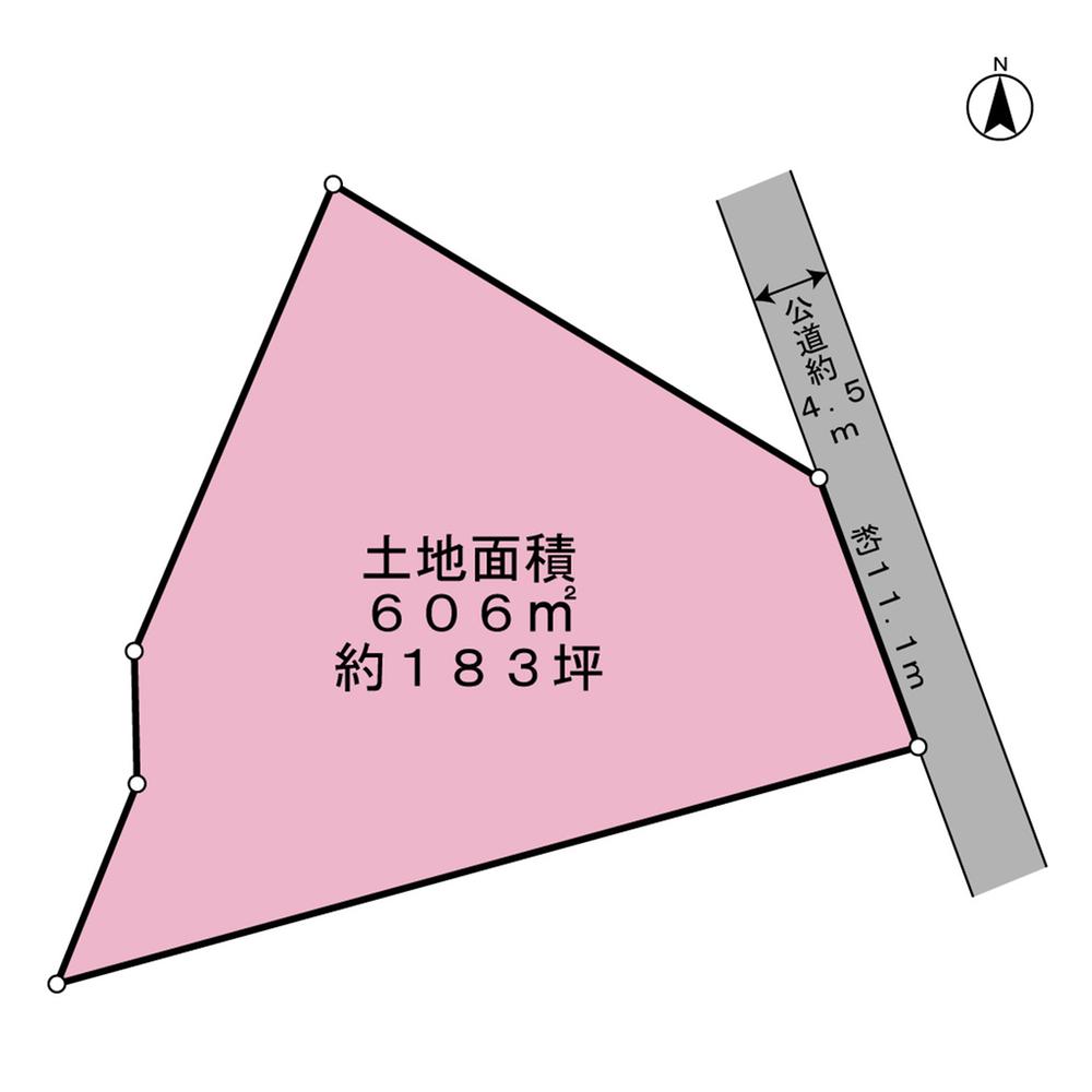 Compartment figure. Land price 13.8 million yen, Land area 606 sq m