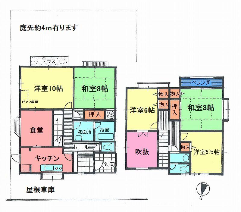 Floor plan. 13,900,000 yen, 5LDK, Land area 180.01 sq m , Building area 120.48 sq m