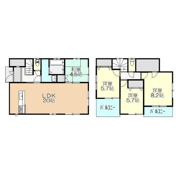 Floor plan. 28.8 million yen, 4LDK, Land area 231.13 sq m , Building area 102.67 sq m