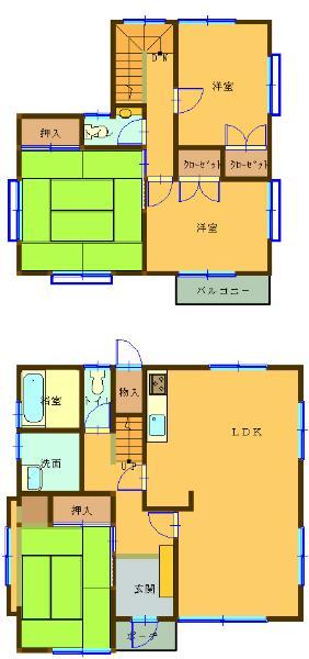 Floor plan. 11.8 million yen, 4LDK, Land area 144.29 sq m , Building area 107.64 sq m