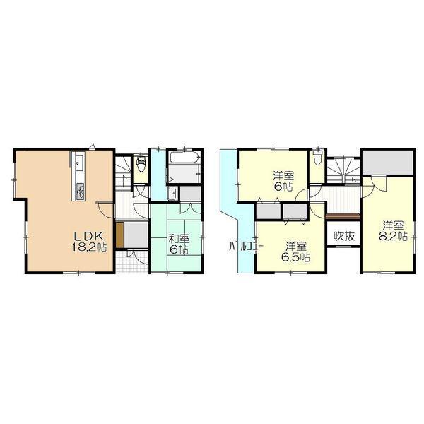 Floor plan. 29,800,000 yen, 4LDK, Land area 313.01 sq m , Building area 107.23 sq m