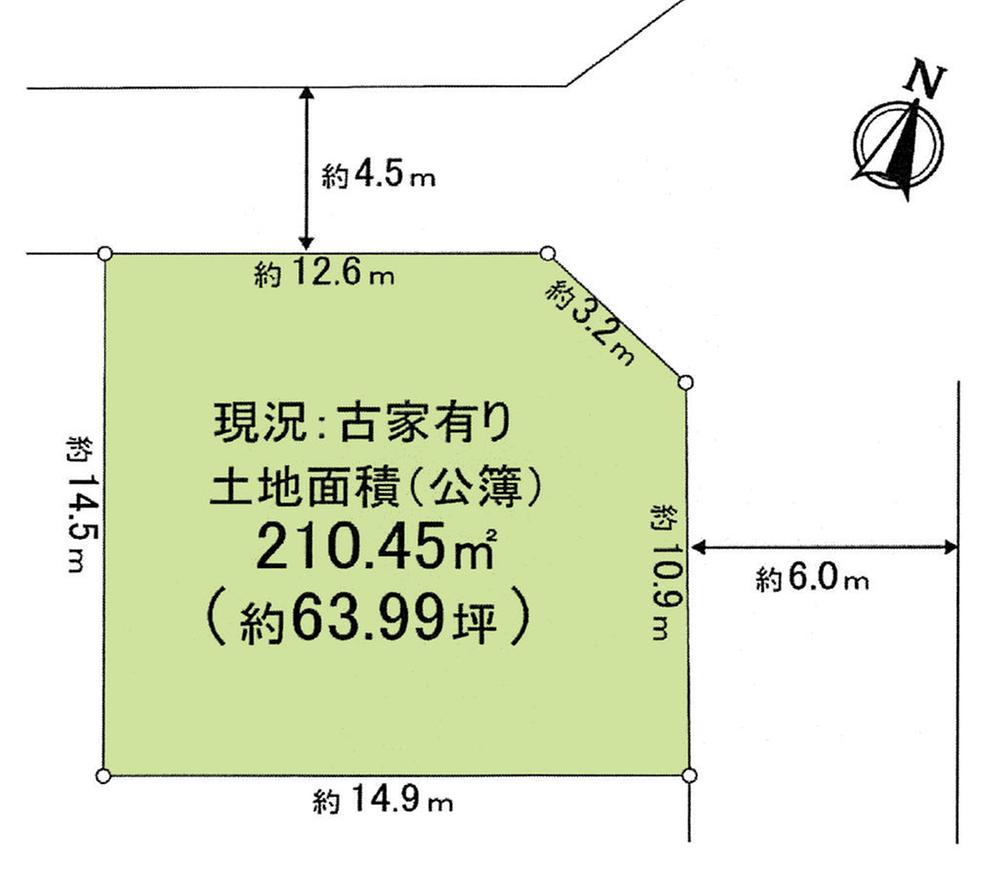Compartment figure. Land price 7.3 million yen, Land area 210.45 sq m compartment view