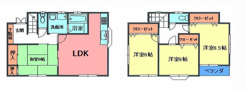 Floor plan. 14.6 million yen, 4LDK, Land area 316.99 sq m , Building area 91.9 sq m