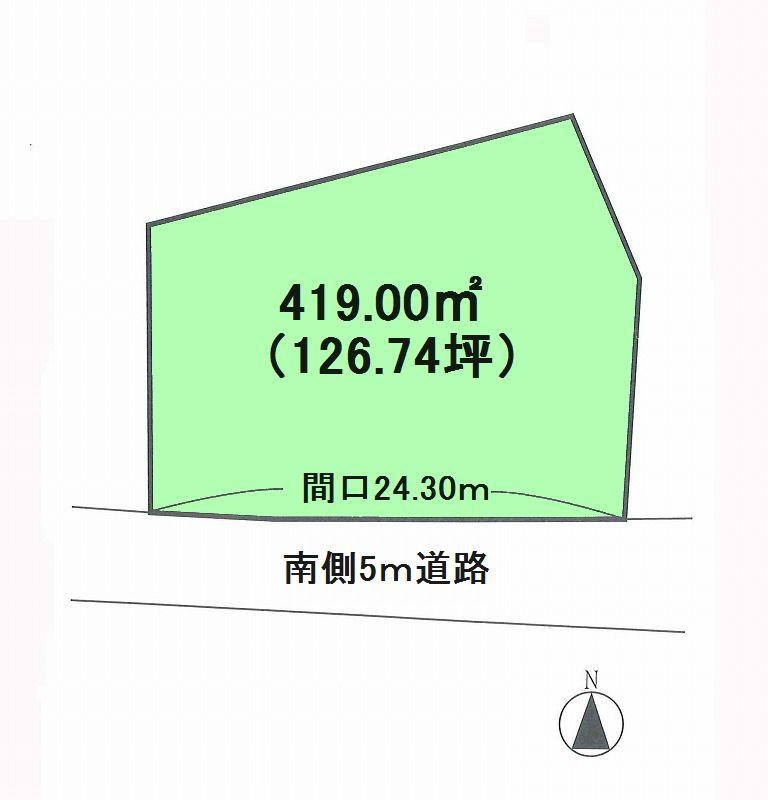 Compartment figure. Land price 9.5 million yen, Land area 419 sq m
