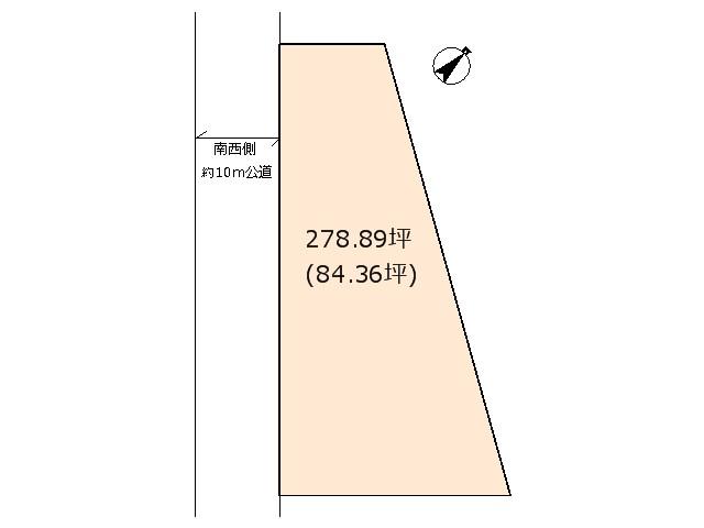 Compartment figure. Land price 6.5 million yen, Land area 278.89 sq m