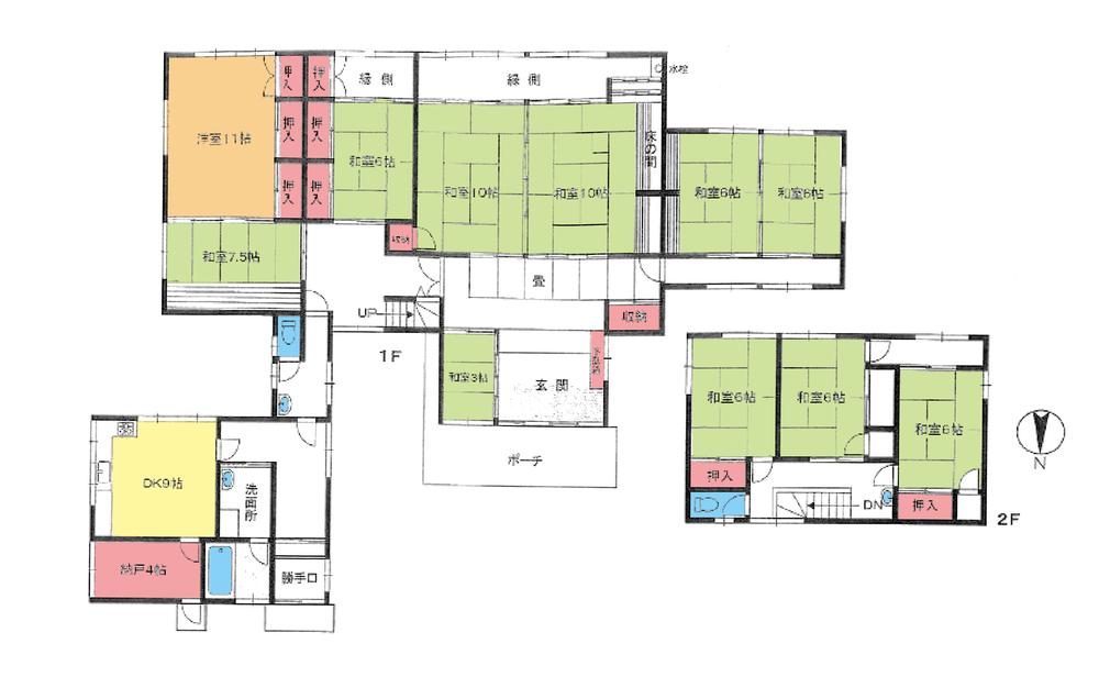 Floor plan. 49,800,000 yen, 10DK, Land area 1,652.11 sq m , Building area 270.46 sq m floor plan