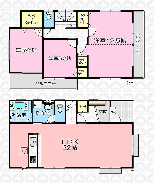 Floor plan. (12 Building), Price 24,800,000 yen, 3LDK, Land area 177.94 sq m , Building area 103.51 sq m