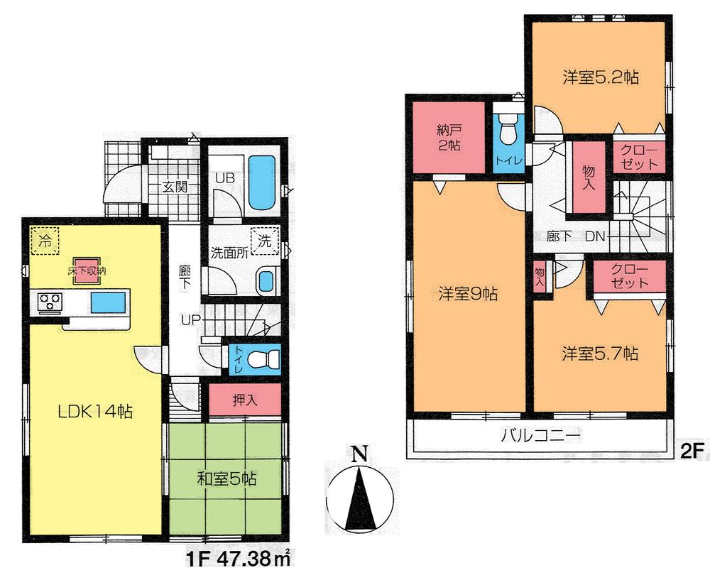 Floor plan. (3 Building), Price 16.8 million yen, 4LDK, Land area 222.85 sq m , Building area 95.17 sq m