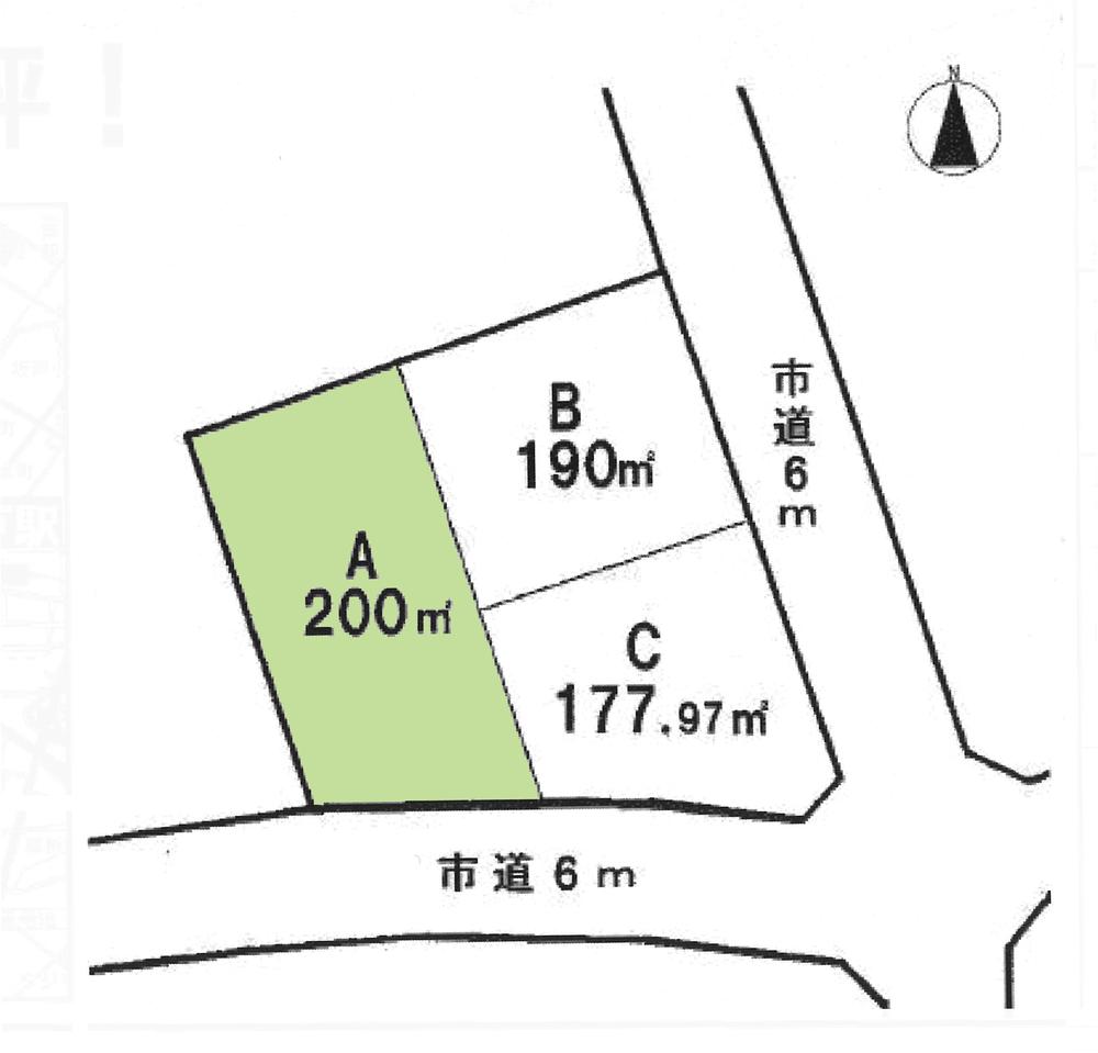 Compartment figure. Land price 6.5 million yen, Land area 200 sq m