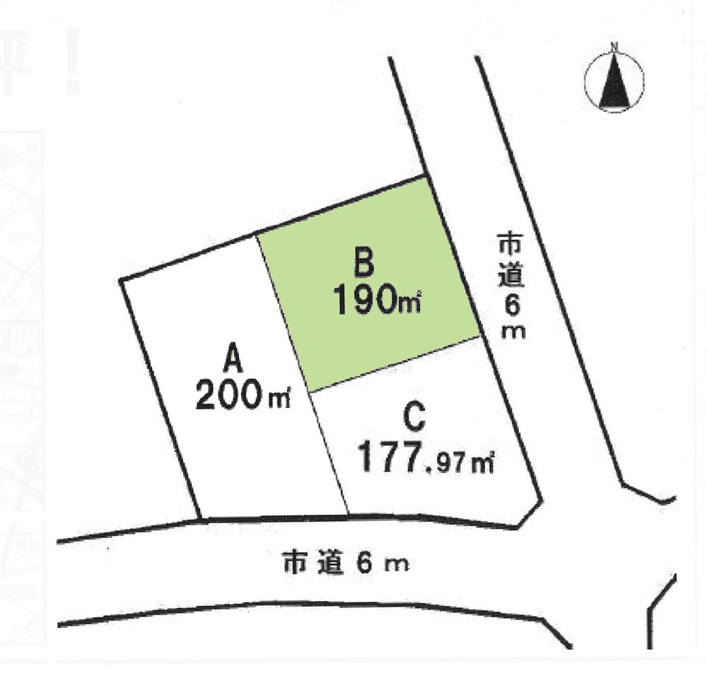 Compartment figure. Land price 6 million yen, Land area 190 sq m